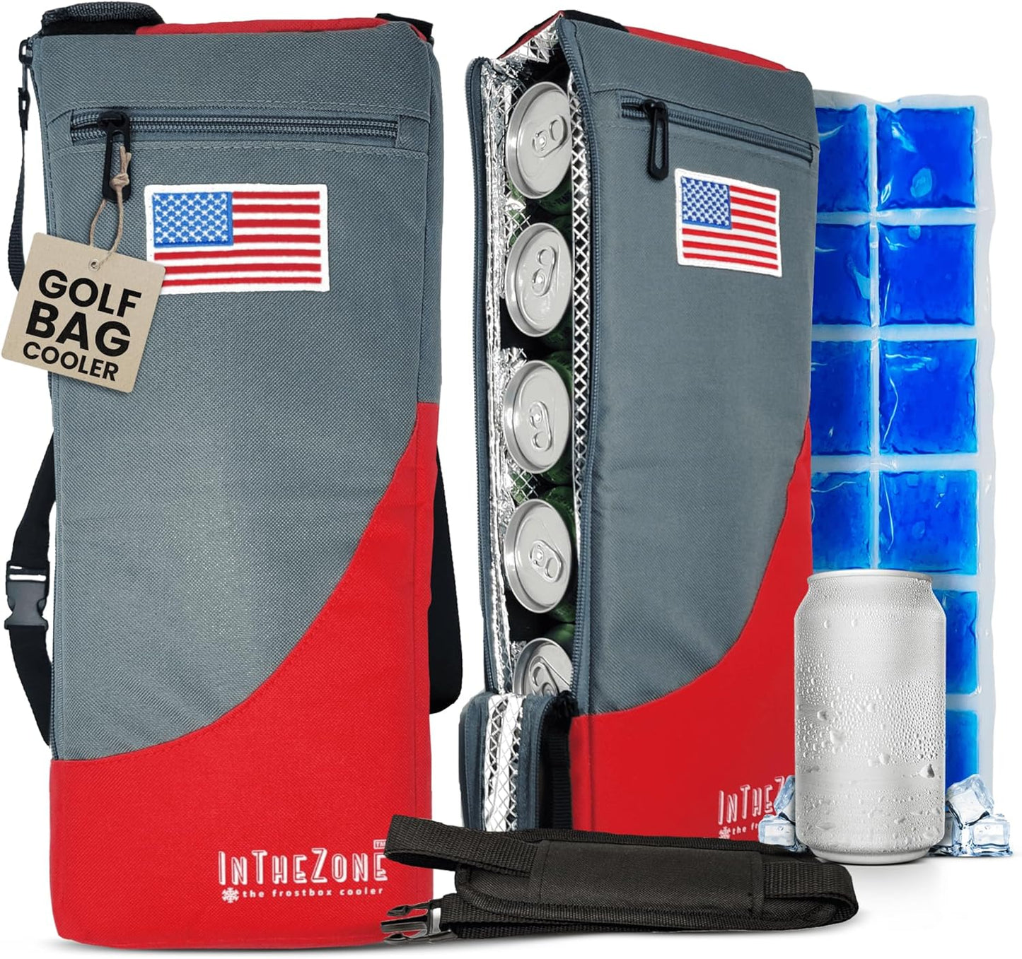 Frostbox Golf Bag Cooler with Ice Pack, Accessories for Men, Insulated Sleeve, Great Gifts